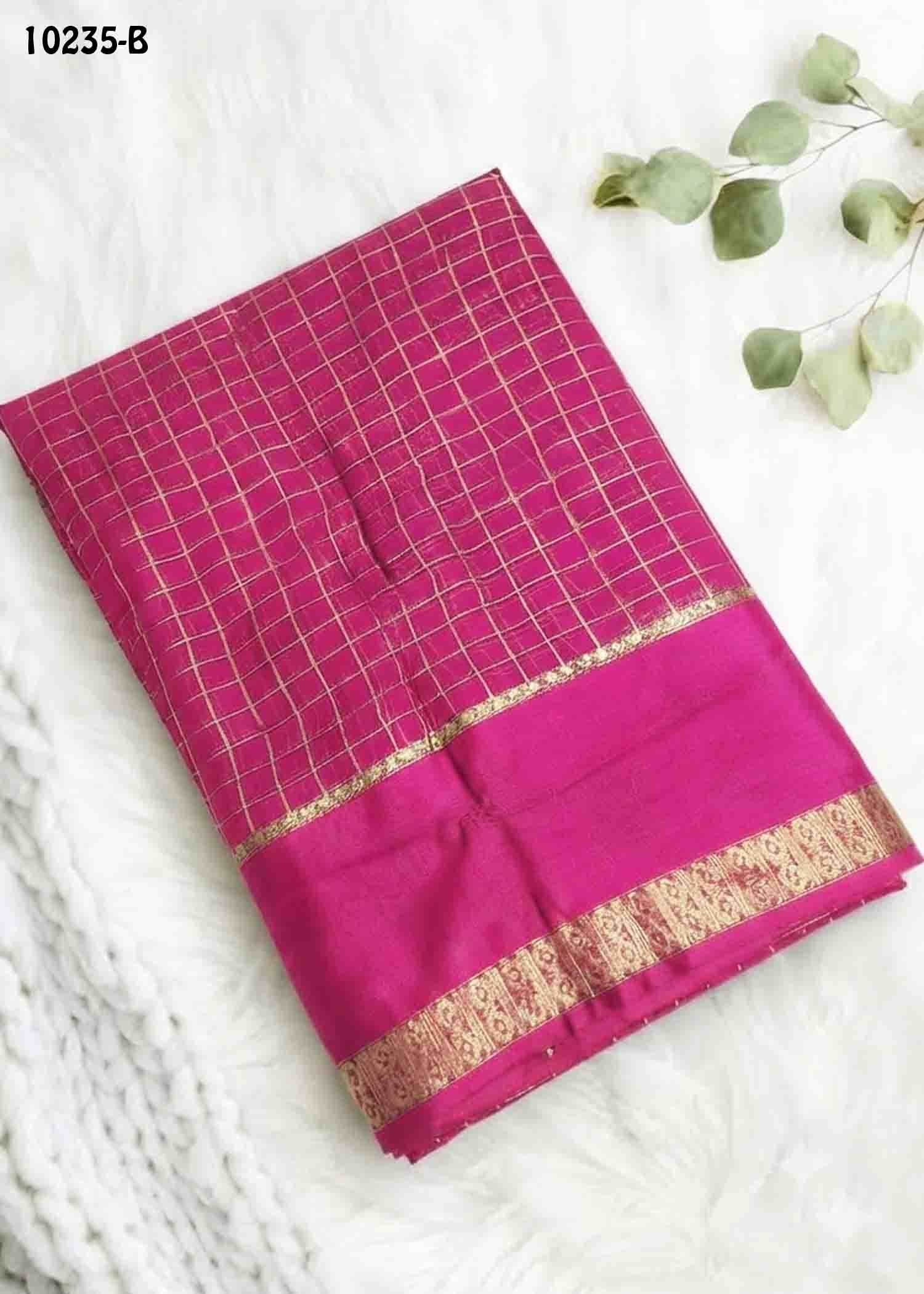 Jessica -10235-B RaniPink Color Excellent Viscose Georgette Saree CM1486045
