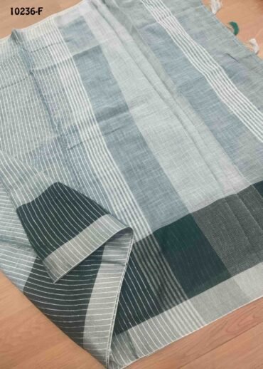 Navya -10236-E  CelesteGreen Color Trendy Linen Cotton Saree CM1477674 (LR3D)