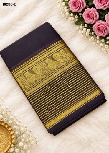 Yashika -10238-D  Coffee Brown Color Traditional Chettinad Cotton Saree CM1488168 (LR4C)