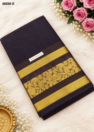 Yashika-10238-E  Coffee Brown Color Traditional Chettinad Cotton Saree CM1488168 (LR4C)