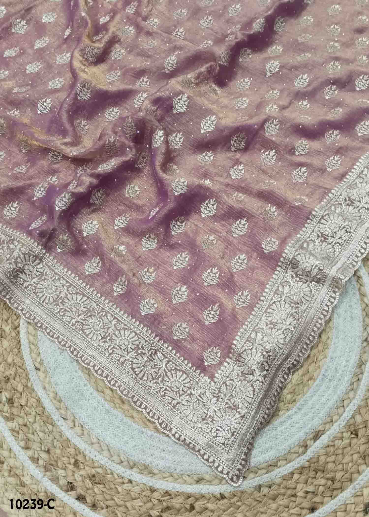 Anupama -10239-C Onion Pink Color Trendy Space Silk Saree CM1477820 (LR4C)