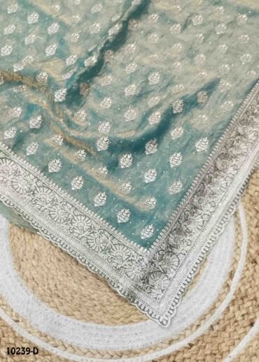 Anupama -10239-D Sea Green Color Trendy Space Silk Saree CM1477820 (LR4C)