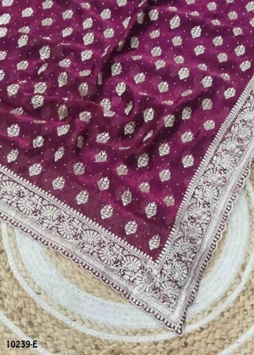 Anupama -10239-E Magenta Color Trendy Space Silk Saree CM1477820 (LR4C)