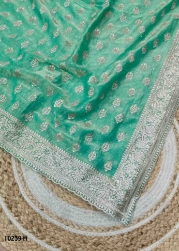Anupama -10239-H Emerald Green Color Trendy Space Silk Saree CM1477820 (LR4C)
