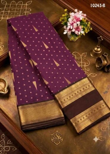 Yazhini -10243-B  SangriaPurple Color Traditional Semi-Pattu Saree CM1486047 (LR4B)