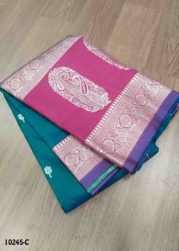 Iyalini -10245-C  PeacockGreen Color Traditional Banaras Saree CM1479385 (LR4B)