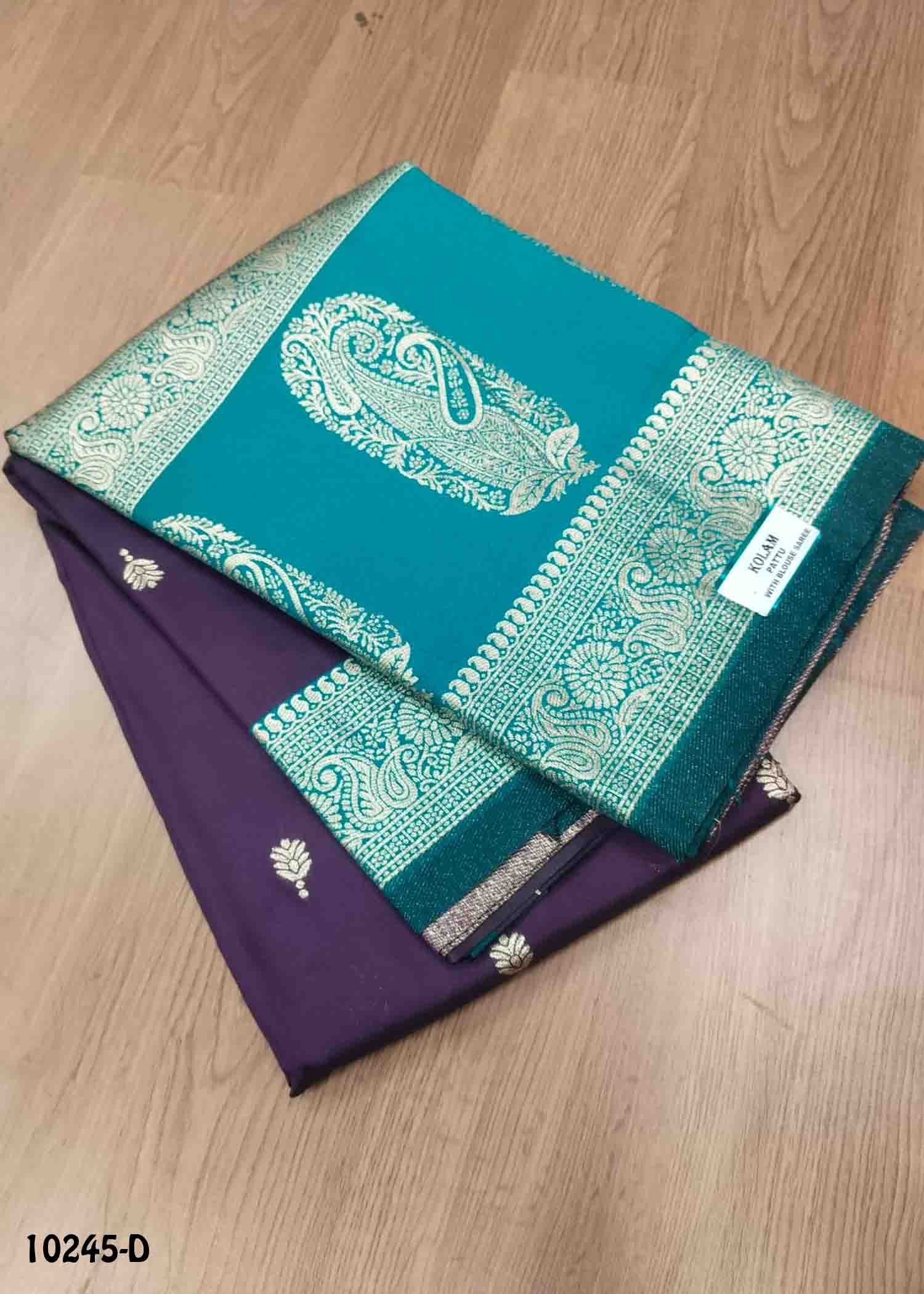 Iyalini -10245-D DeepPurple Color Traditional Banaras Saree CM1479385 (LR4B)