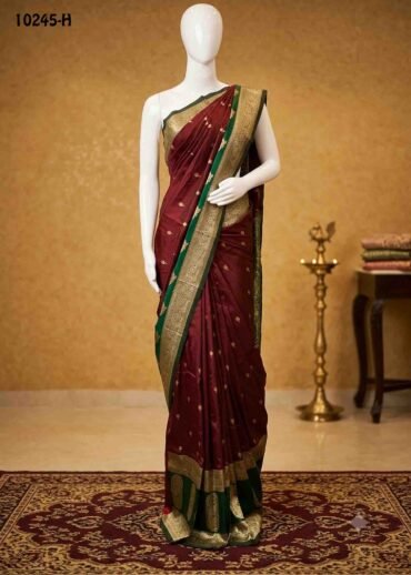 Iyalini -10245-H  Maroon Color Traditional Banaras Saree CM1479385 (LR4B)
