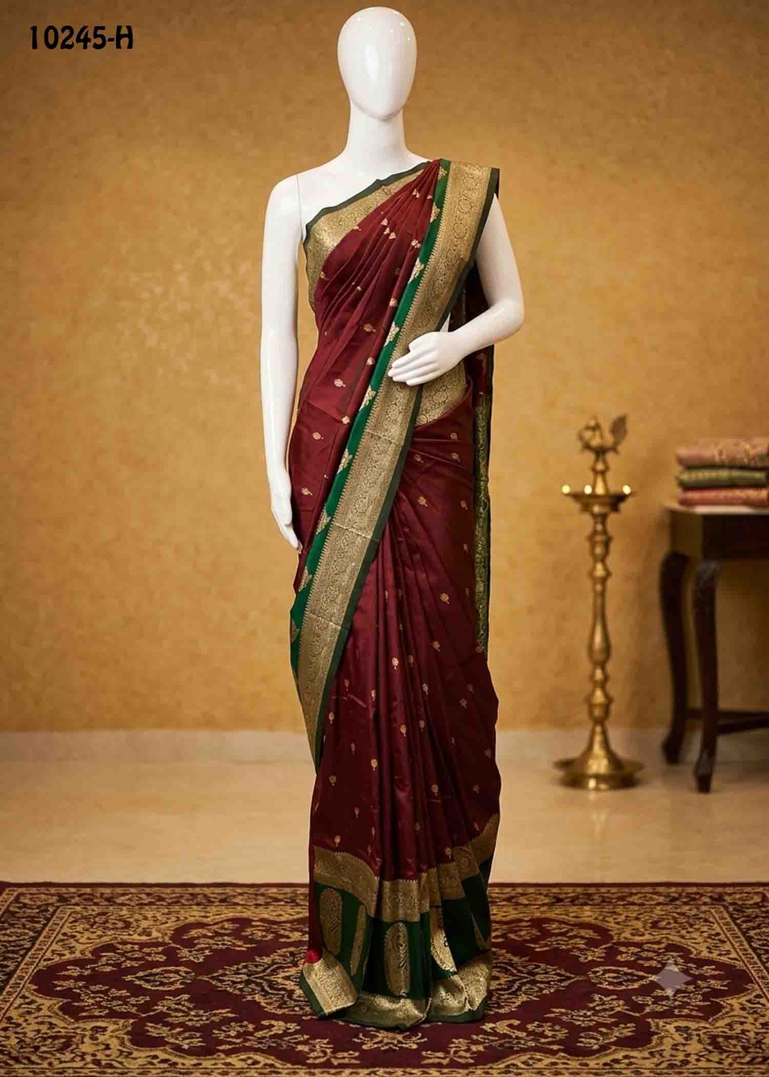 Iyalini -10245-H Maroon Color Traditional Banaras Saree CM1479385 (LR4B)