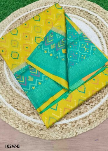 Kasthuri -10247-B  LemonYellow Color Traditional Pochampally Saree CM1488123 (LR5B)