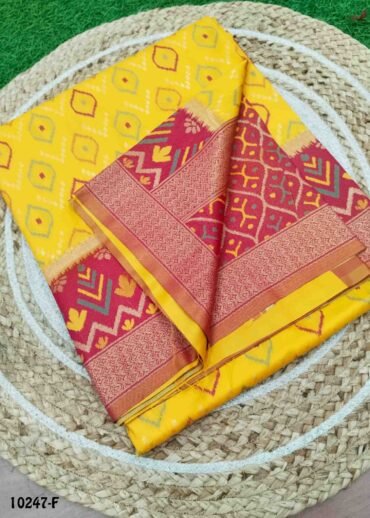 Kasthuri -10247-F  BrightYellow Color Traditional Pochampally Saree CM1488123 (LR5B)