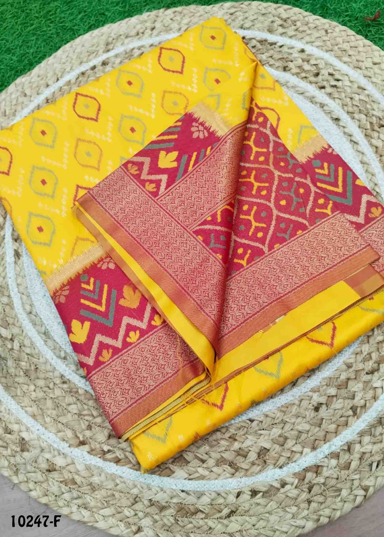 Kasthuri -10247-F BrightYellow Color Traditional Pochampally Saree CM1488123 (LR5B)