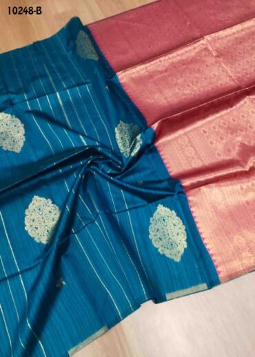 Aruzhshini -10248-B  PeacockBlue Color Traditional Chanderi Silk Saree CM1474685 (LR4C)