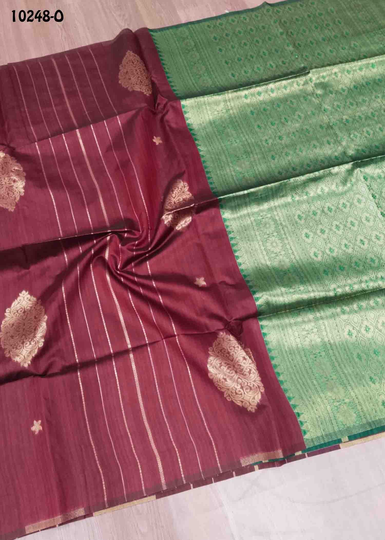 Arudhra -10248-O Maroon Color Traditional Chanderi Silk Saree CM1474685 (LR4C)