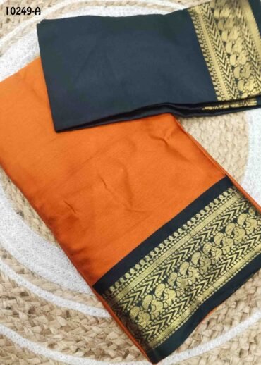 Migazha -10249-A  Orange Color Traditional Aura Silk Saree CM1474792 (LR4B)