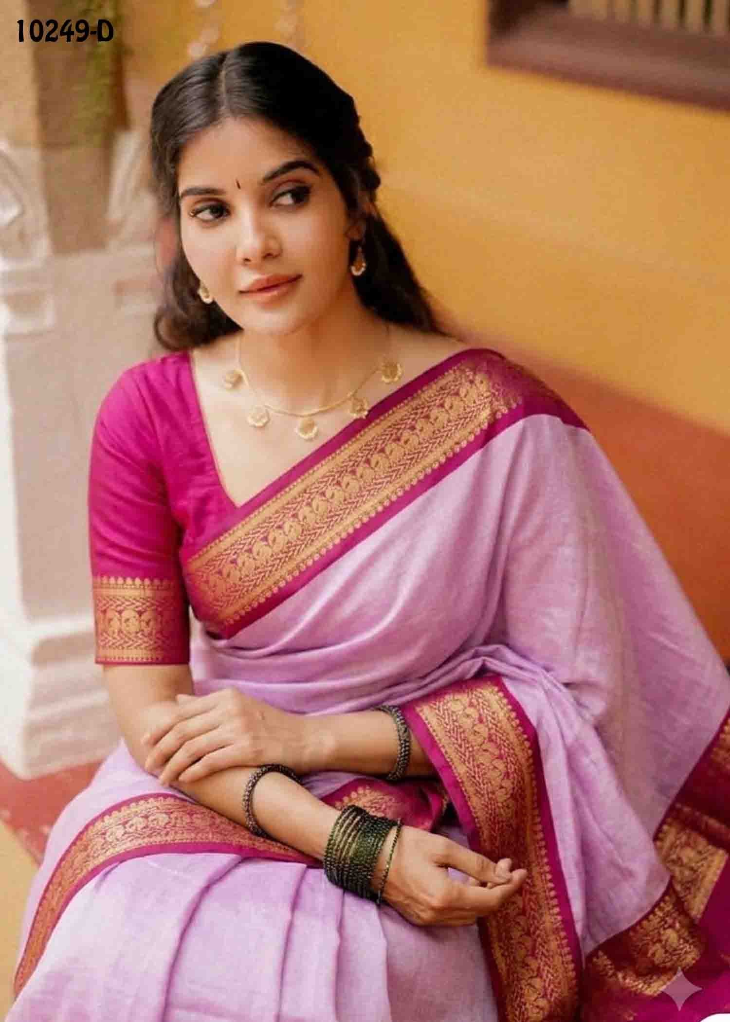 Migazha -10249-D Babypink Color Traditional Aura Silk Saree CM1474792 (LR4B)