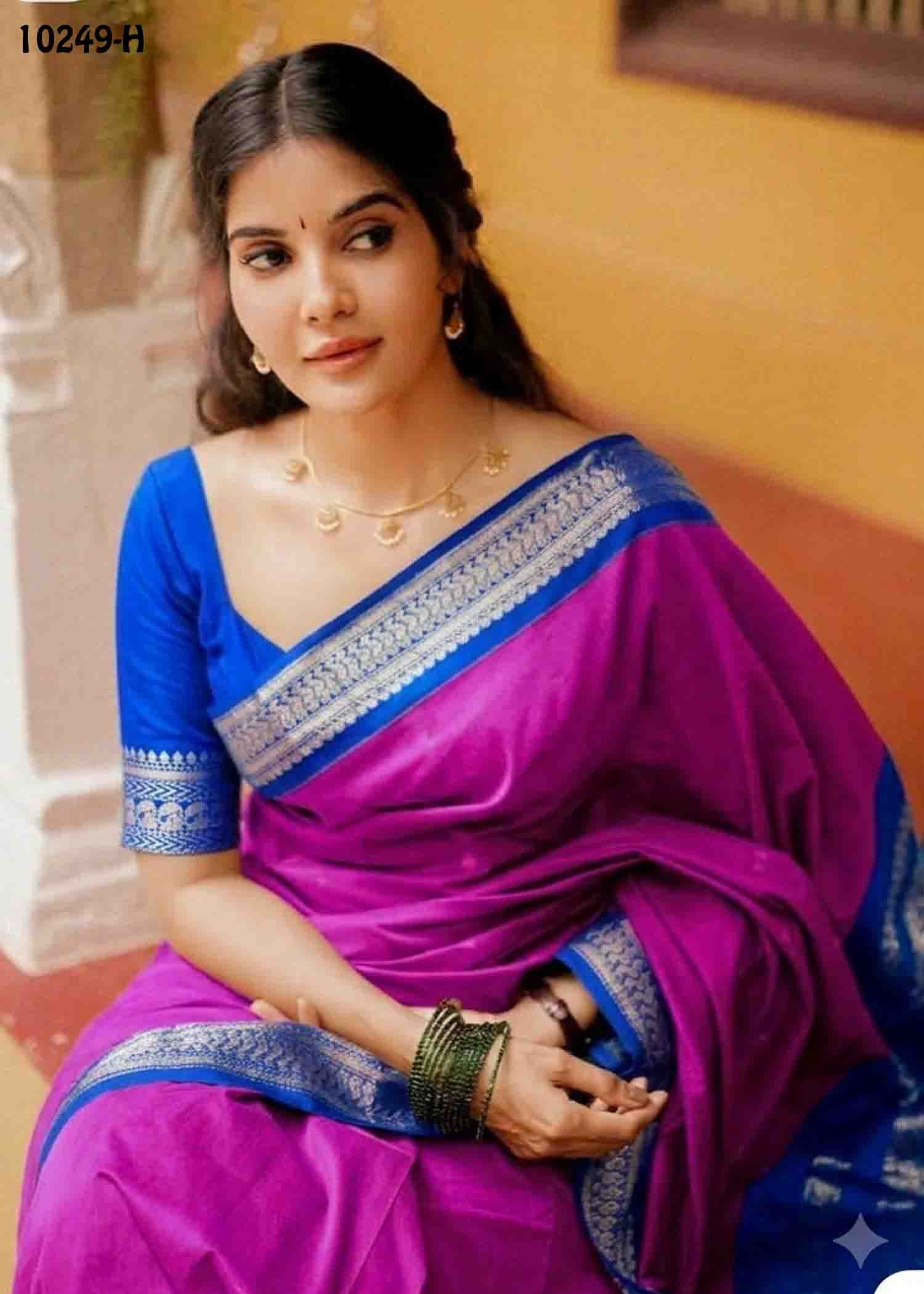 Migazha -10249-H Magenta Color Traditional Aura Silk Saree CM1474792 (LR4B)