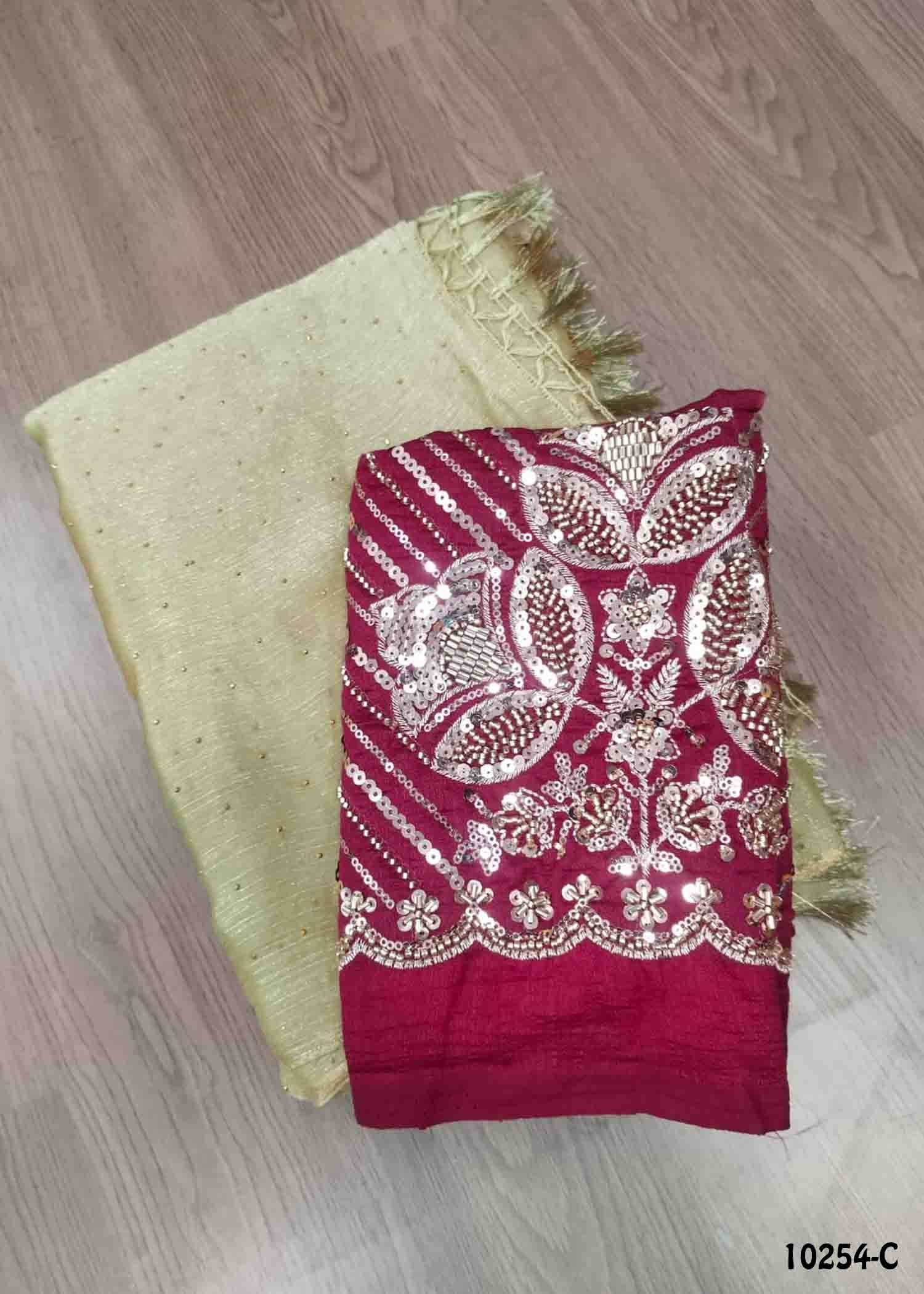 Gopisri -10254-C Tan Color Trendy Space Silk Saree CM1474454 (LR4E)