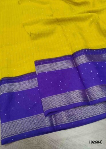Krithika -10260-C  LemonYellow Color Fancy Moss Chiffon Saree CM1475308 (LR6E)