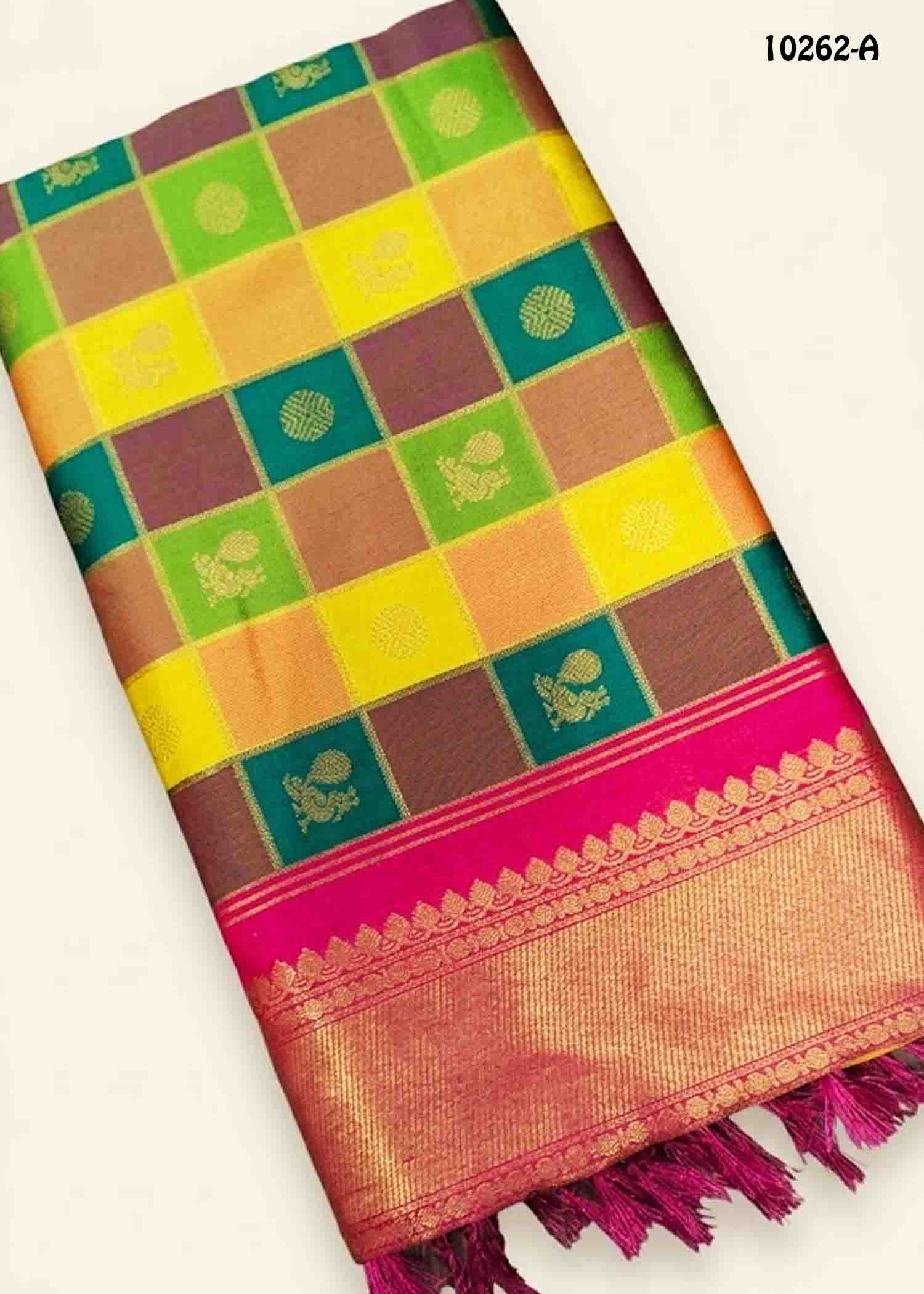 Ambika -10262-A Yellow Color Excellent Banaras Saree CM1456263 (LR6E)