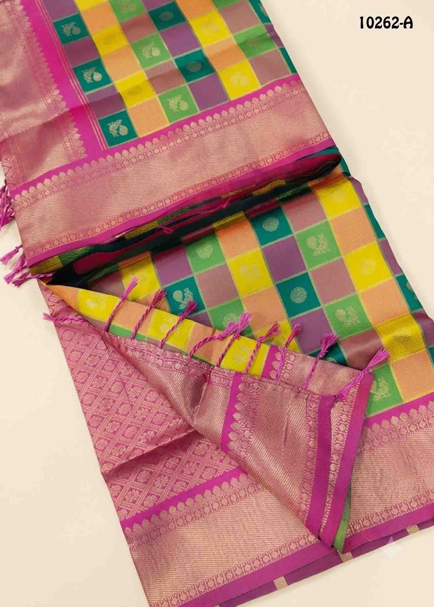 Ambika -10262-A Yellow Color Excellent Banaras Saree CM1456263 (LR6E)
