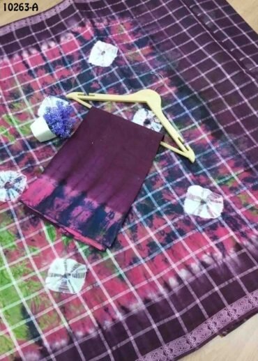 Thenmozhi -10263-A  Purple Color Pure Cotton Saree CM1482749 (RR1C)