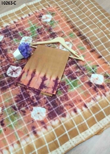 Thenmozhi -10263-C  Tan Color Pure Cotton Saree CM1482749 (RR1C)