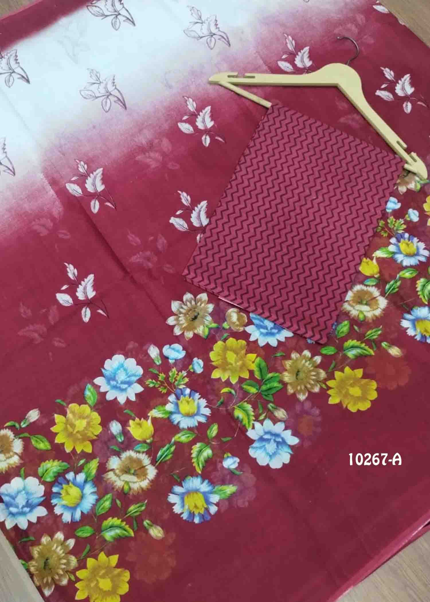 Radhika -10267-A Maroon Color Pure Cotton Saree CM1482747 (RR1C)