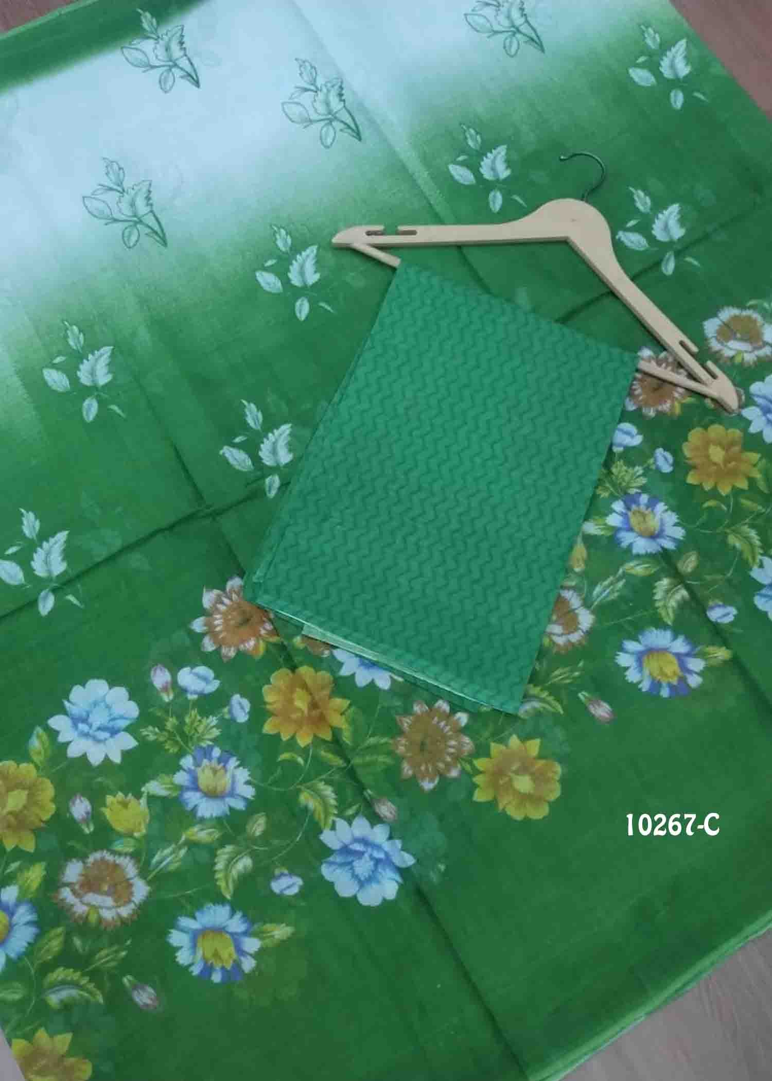 Radhika -10267-C Green Color Pure Cotton Saree CM1482747 (RR1C)