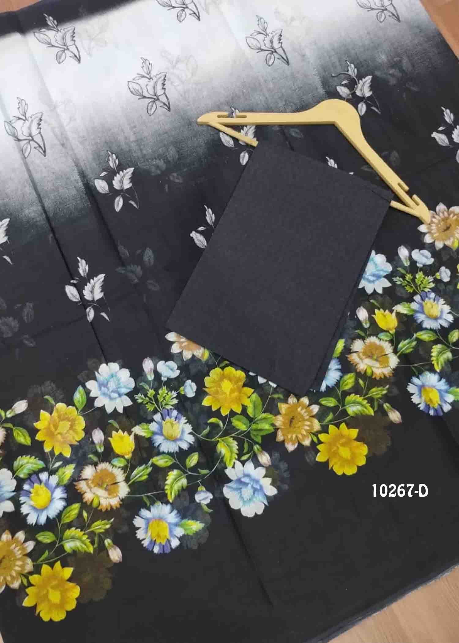 Radhika -10267-D Black Color Pure Cotton Saree CM1482747 (RR1C)