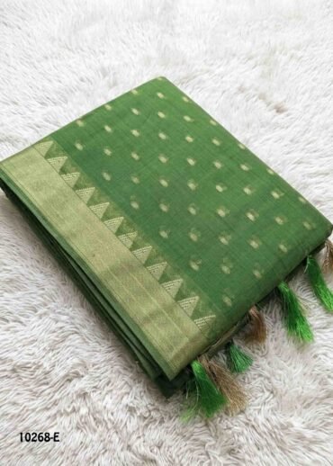 Swetha -10268-E Parrotgreen Color Excellent Fancy Cotton Saree CM1477676 (RR3C)