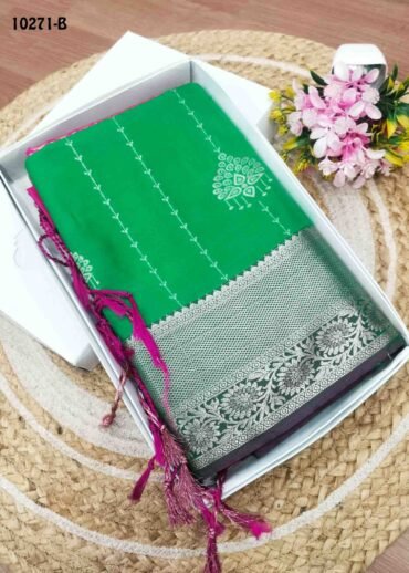 Lakshana -10271-B  Green Color Traditional Semi Soft Silk Saree CM1486652 (RR2D)