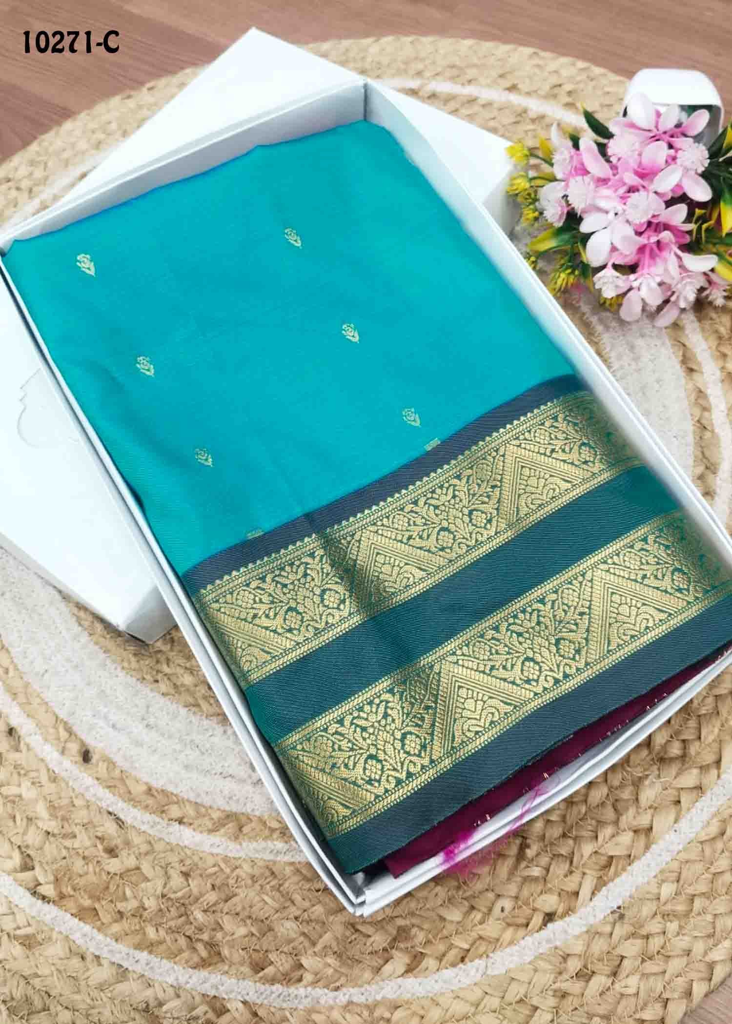 Lakshana -10271-C SkyBlue Color Traditional Semi Soft Silk Saree CM1486652 (RR2D)