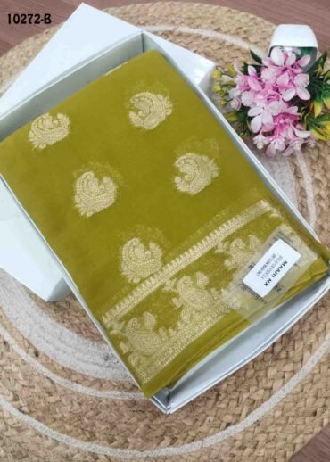 Radha -10272-B  OliveGreen Color Traditional Semi Soft Silk Saree CM1486652 (RR2D)
