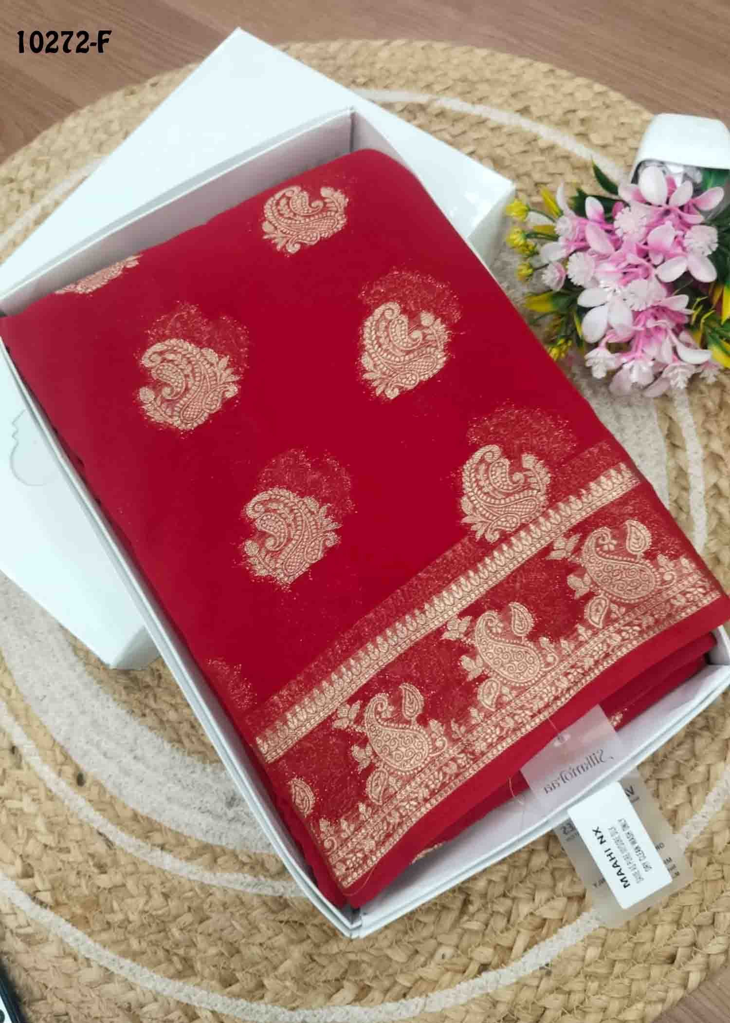 Radha -10272-F TomatoRed Color Traditional Semi Soft Silk Saree CM1486652 (RR2D)