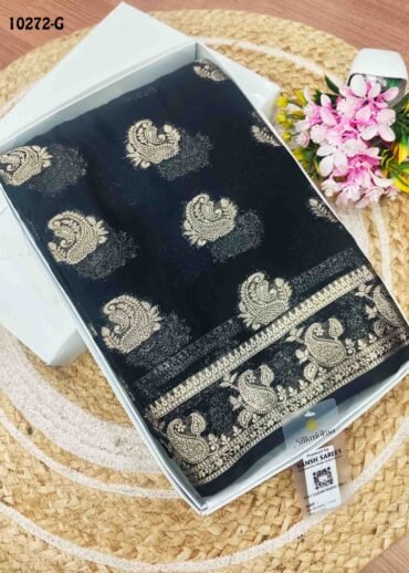 Radha -10272-G  Black Color Traditional Semi Soft Silk Saree CM1486652 (RR2D)