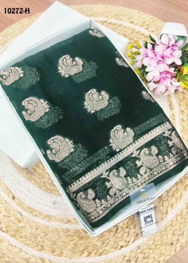 Radha -10272-H  BottleGreen Color Traditional Semi Soft Silk Saree CM1486652 (RR2D)