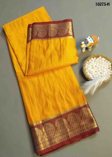 Vanitha -10275-H  Yellow Color Traditional Crepe Silk Saree CM1475739 (RR1D)