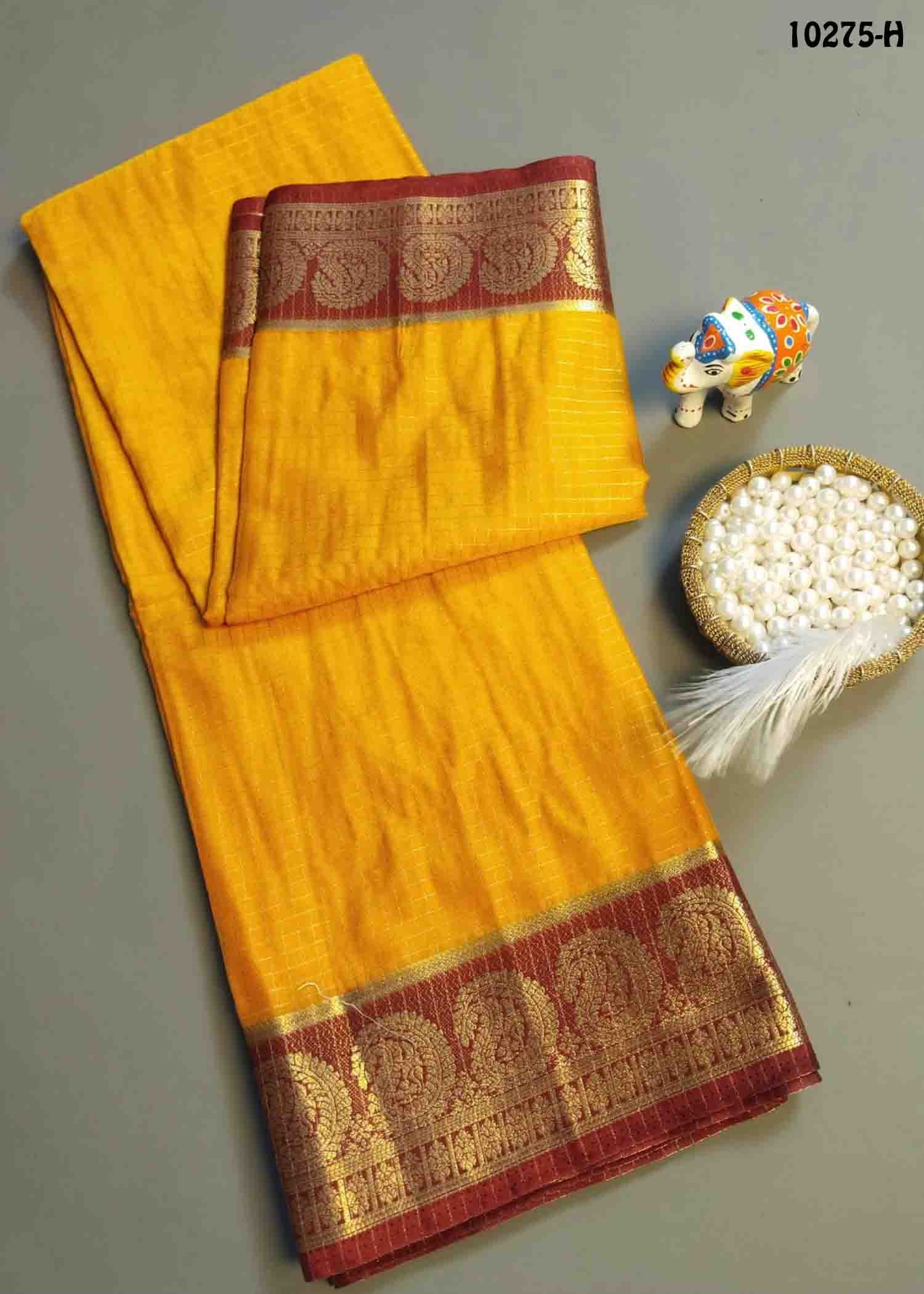 Vanitha -10275-H Yellow Color Traditional Crepe Silk Saree CM1475739 (RR1D)
