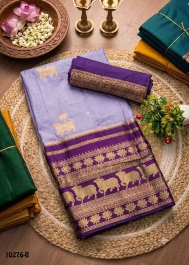 Annalakshmi -10276-B  Lavender Color Women's Semi Stitched Dhavani Set CM1463736(RR3E)