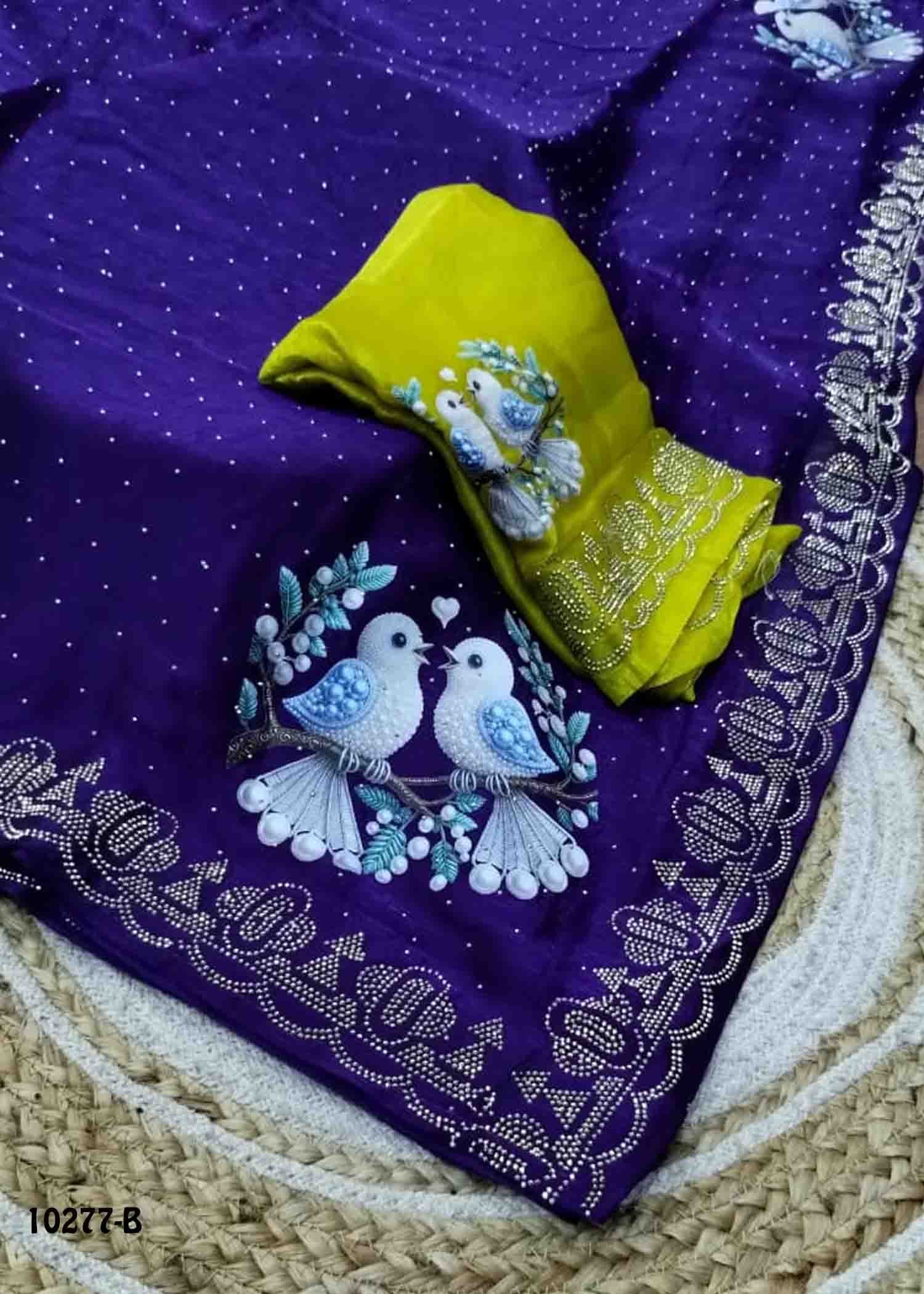 Sabana -10277-B Violet Color Excellent Space Silk Saree CM1485069 (RR2E)