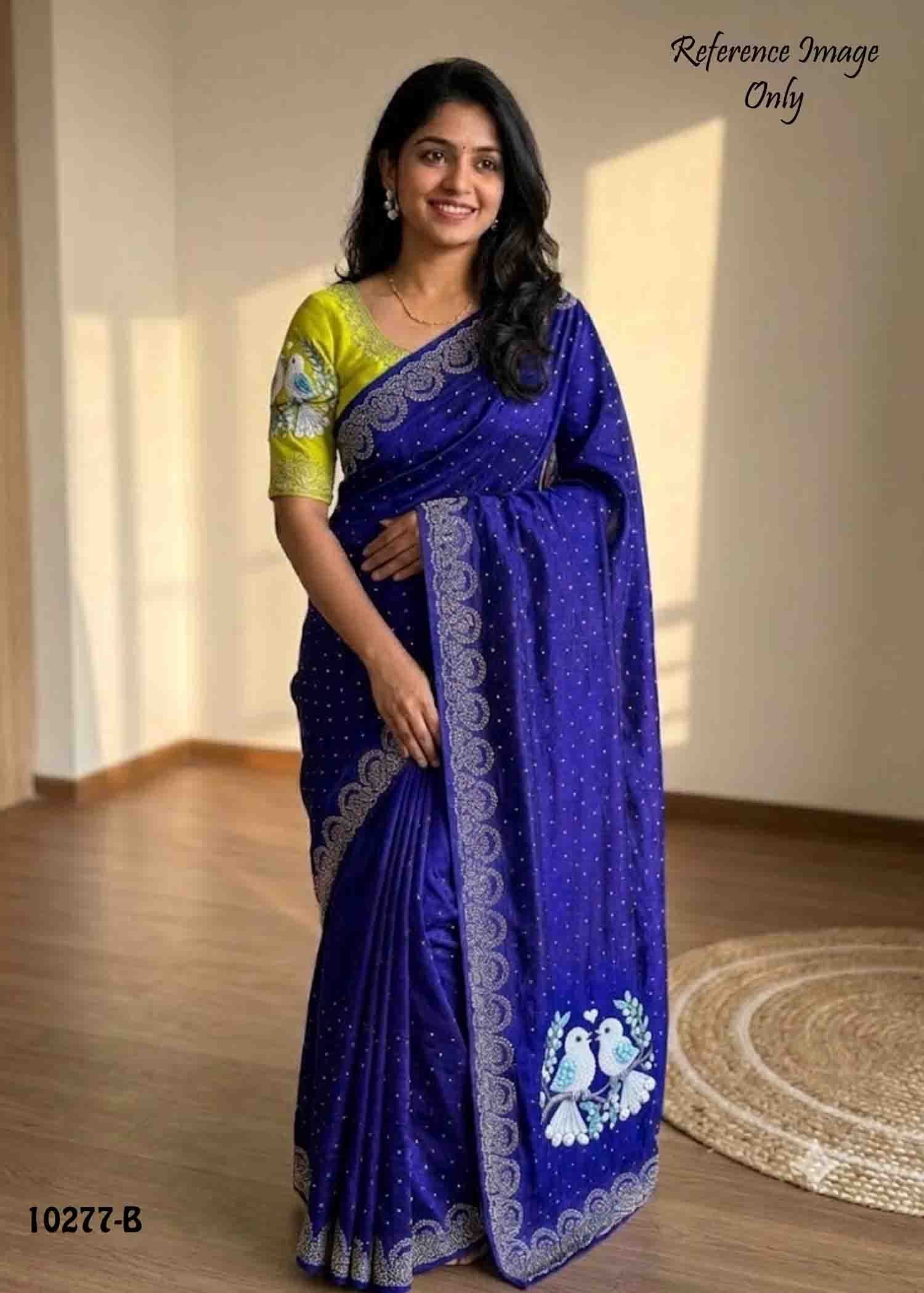 Sabana -10277-B Violet Color Excellent Space Silk Saree CM1485069 (RR2E)