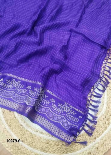 Megana -10279-A  Violet Color Trendy Moss Chiffon Saree CM1473881 (RR4C)