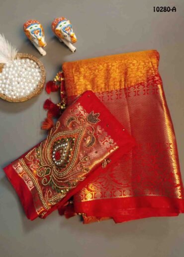 Adilakshmi -10280-A  BrightYellow Color Traditional Semi Pattu Saree CM1414304 (RR3D)