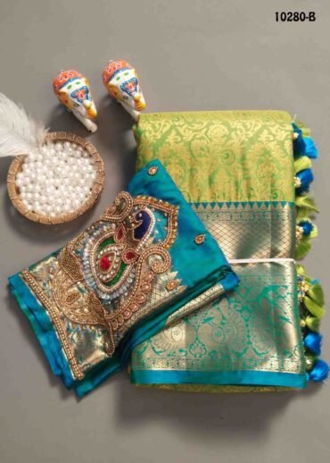 Adilakshmi -10280-B  VerdunGreen Color Traditional Semi Pattu Saree CM1414304 (RR3D)