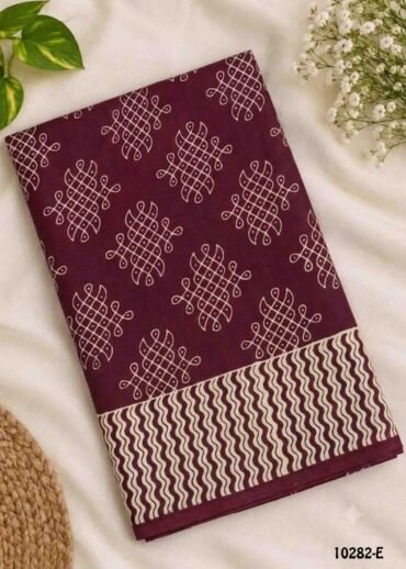 Brinda -10282-E  Maroon Color Soft Pure Cotton CM1487975 (RR6B)