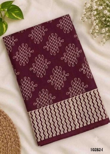 Brinda -10282-I  Maroon Color Soft Pure Cotton CM1487975 (RR6B)
