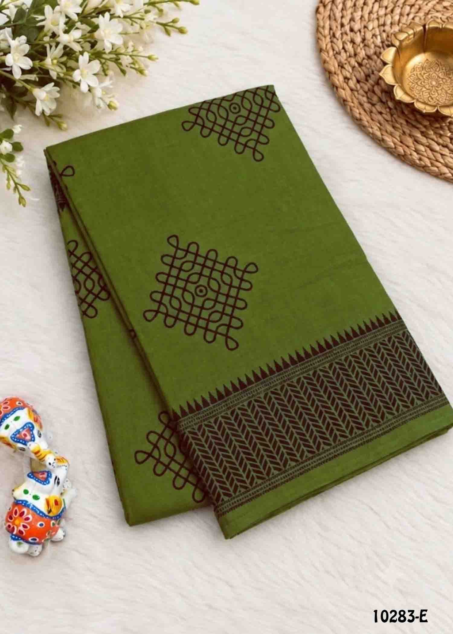 Banumathy -10283-E Green Color Soft Pure Cotton CM1487975 (RR6B)