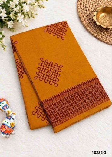 Banumathy -10283-G Orange Color Soft Pure Cotton CM1487975 (RR6B)
