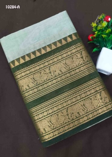 Teajaswini -10284-A LightGreen Color Traditional Chettinad Cotton Saree CM1493680 (RR6B)